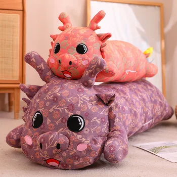 Възглавница с китайски дракон, Плюшени меки играчки, възглавници с домашен любимец дракон, Кукла-талисман, играчка-коледен подарък за деца
