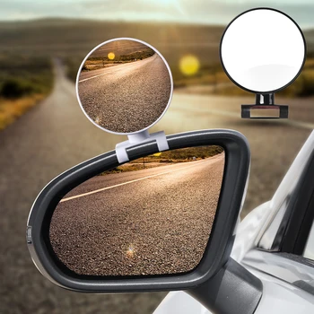 Универсални Автомобилни огледала с регулируем ъгъл на наклона, Кръгла Куполна огледало слепи зони, Автоматично Странично огледало за обратно виждане, Аксесоари за паркиране