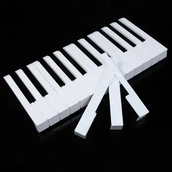52шт Бял ABS Пластмасова Клавиатури Повърхности за Пиано с Предна Подмяна на Резервни Части за Клавиатури Повърхности за Пиано