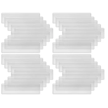 Ръкави за етикети Водоустойчив самозалепващи Прозрачни полк Класификация на съхранение на PVC Стикери Рафтове Калъф