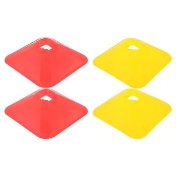 4шт Цветни футболни шишарки стикери за футболни тренировки Преносими футболни дискови шишарки Футболни аксесоари