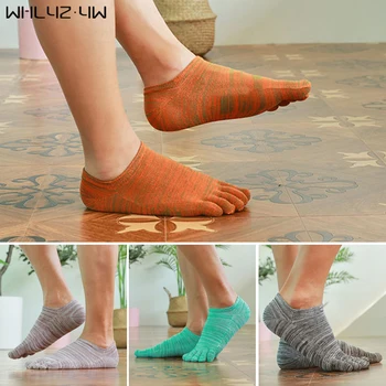 Цветни Чорапи Дишащи-невидимки с дезодорант За мъже Лятна Градинска мода Реколта Harajuku Чорапи без пет пръста