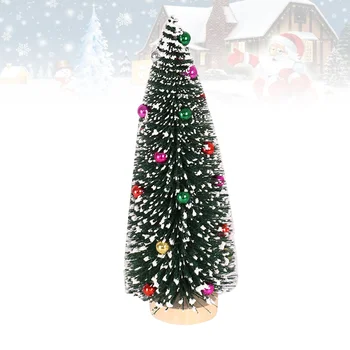 Коледна елха Малка изкуствена елха с камбана Украса на коледната трапеза Декор за празнични партита