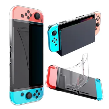 За Nintendo Switch Мека прозрачна обвивка от TPU, защитен калъф, защита на рамки, зададени съвместими аксесоари за игралната конзола
