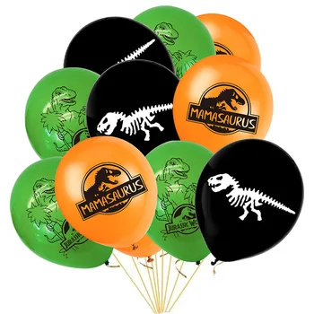 Балони с динозаври на рождения си ден - тиранозавър рекс, стегозавр и други празнични аксесоари и декорации във формата на динозаври