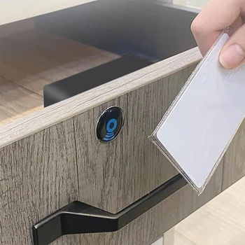 Електронно заключване на RFID за Електронно заключване на шкаф със скрита 2-ма ключове Интелигентен сензор RFID-замъка САМ за дървеното чекмедже шкафчета-купе