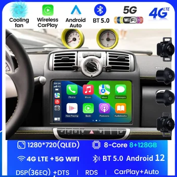 Авто DVD-мултимедиен плеър за Mercedes/Benz на Smart Fortwo 451 2005 2006 2007 2008 2009 2010 WiFi BT Стерео Радио GPS Екран