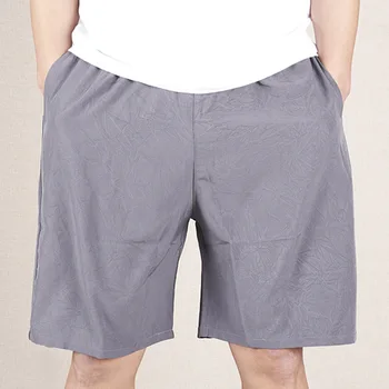 Летни нови ултра-тънки меки свободни гладки копринени къси панталони, мъжки обикновена разтеглив ежедневните домашни панталони