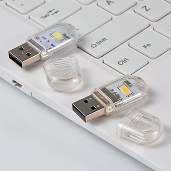 1БР USB Штекерная Лампа Малка Лампа Компютърна Зареждане на Мини лека нощ Библиотеки Лампи Защита на Очите Led Лампа За Четене