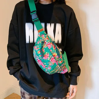Градинска нагрудная чанта, набедренная чанта, дамски найлон поясная чанта, модерен отличителни чанта през рамо с цветове, дамски поясная чанта, скута чанти